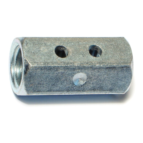 Midwest Fastener Inspection Hole Coupling Nut, 3/4"-10, Steel, Zinc Plated, 2 in Lg, 15 PK 09871 - main